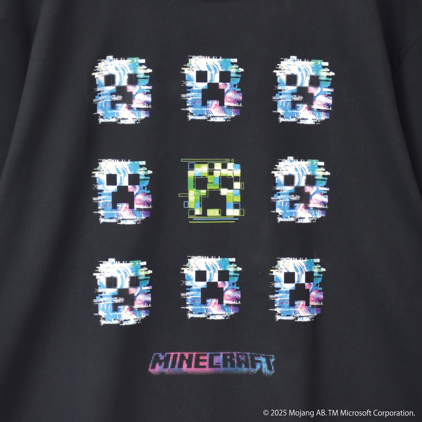 MINECRAFT Glitch Design 9-Piece Creeper T-Shirt