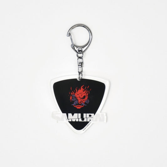 Cyberpunk 2077 SAMURAI Pick-Shaped Acrylic Keychain