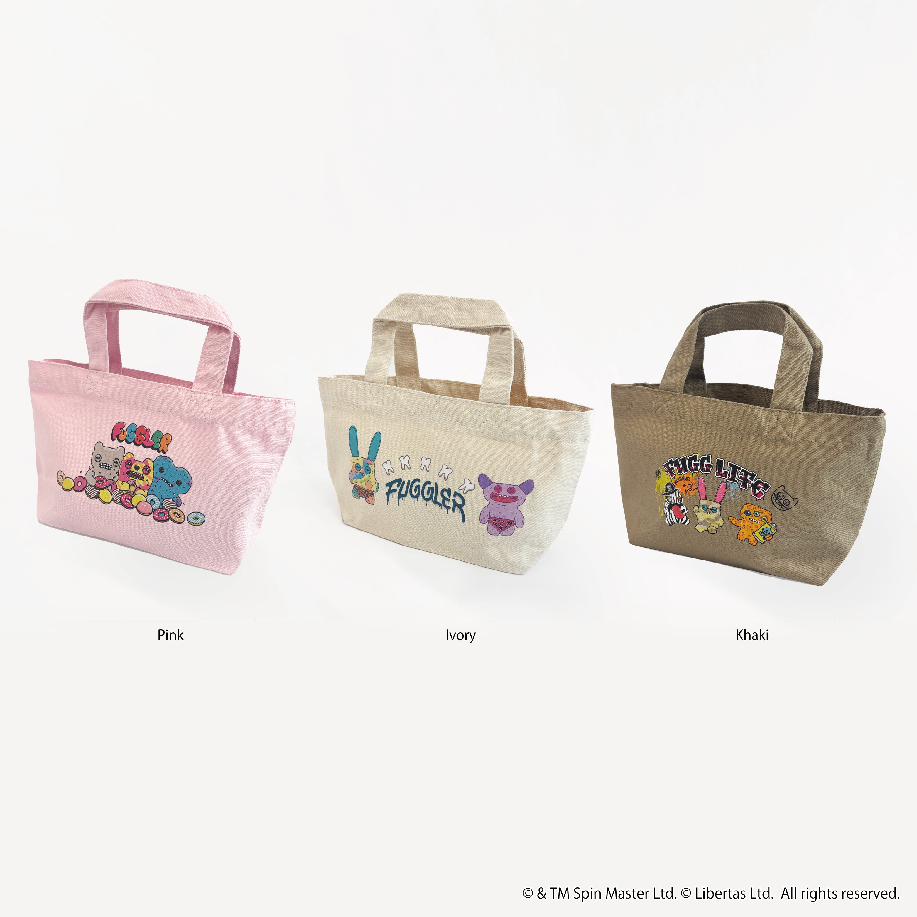 ジョリーフルール　もふもふ＆コラコラ　牛革持ち手ミニトートバック　② ジョリーフルール もふもふ＆コラコラ 牛革持ち手ミニトート