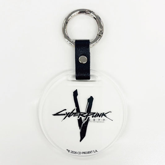 Cyberpunk 2077【サイバーパンク2077】5周年ロゴ カラビナ付アクリルキーホルダー