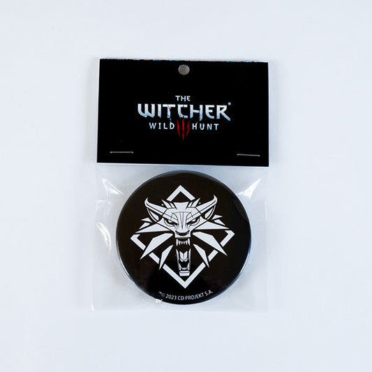 The Witcher 3 54mm Button Badge (Wolf Medallion One-Color Ver.)