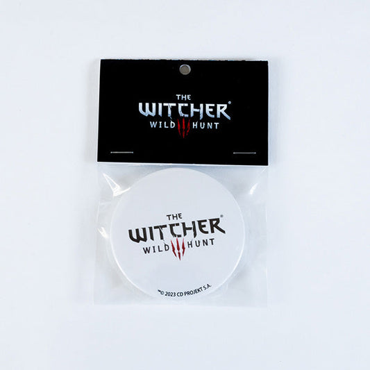 The Witcher 3 54mm Button Badge (White Logo)