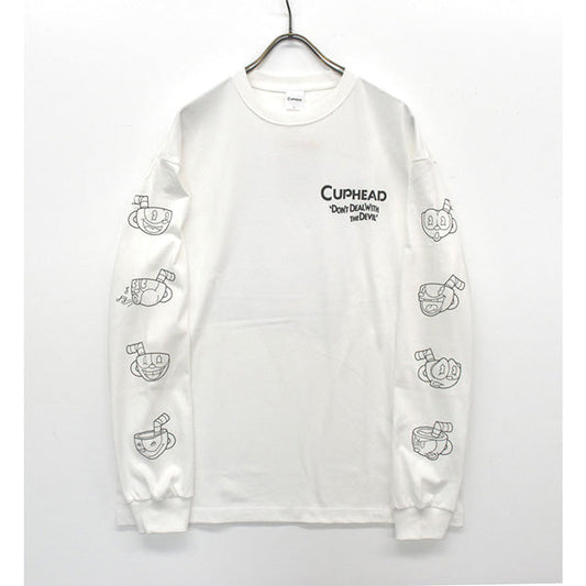 CUPHEAD Sleeve Print Long T-Shirt