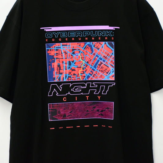 Cyberpunk: Edgerunners 【サイバーパンク: エッジランナーズ】 ナイトシティMAP Tシャツ