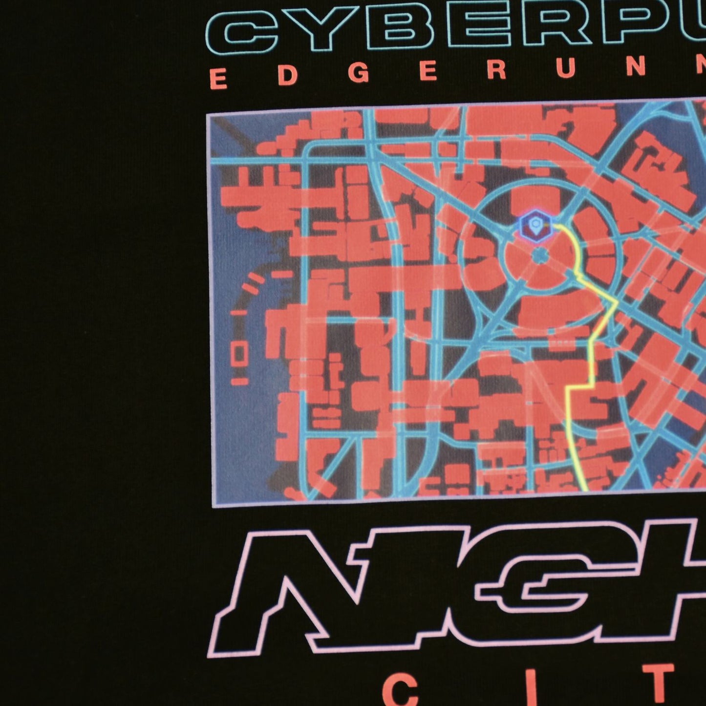 Cyberpunk: Edgerunners 【サイバーパンク: エッジランナーズ】 ナイトシティMAP Tシャツ