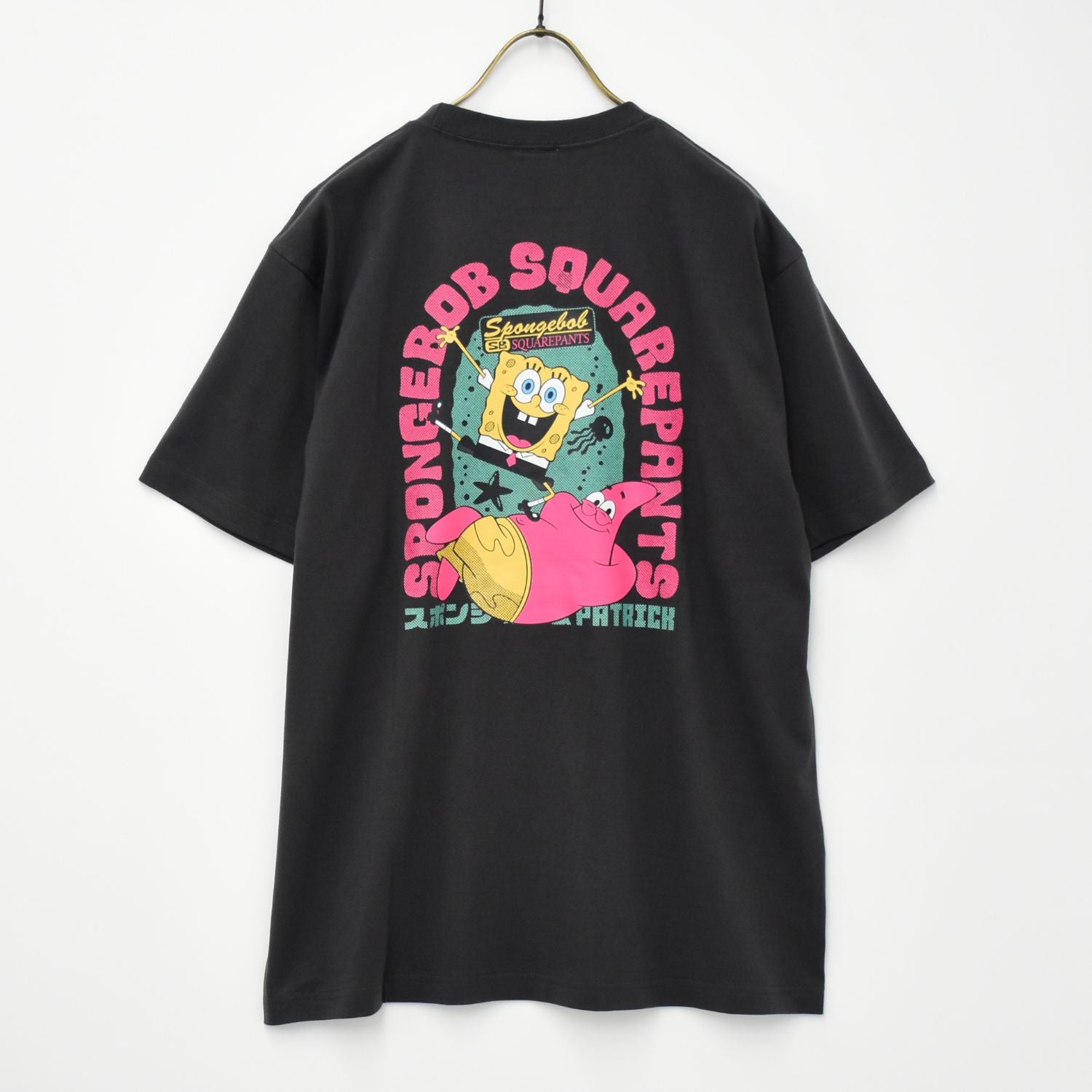 スポンジボブ エアブラシ ハンドメイド 2XL Tシャツ spongebob いぶかし