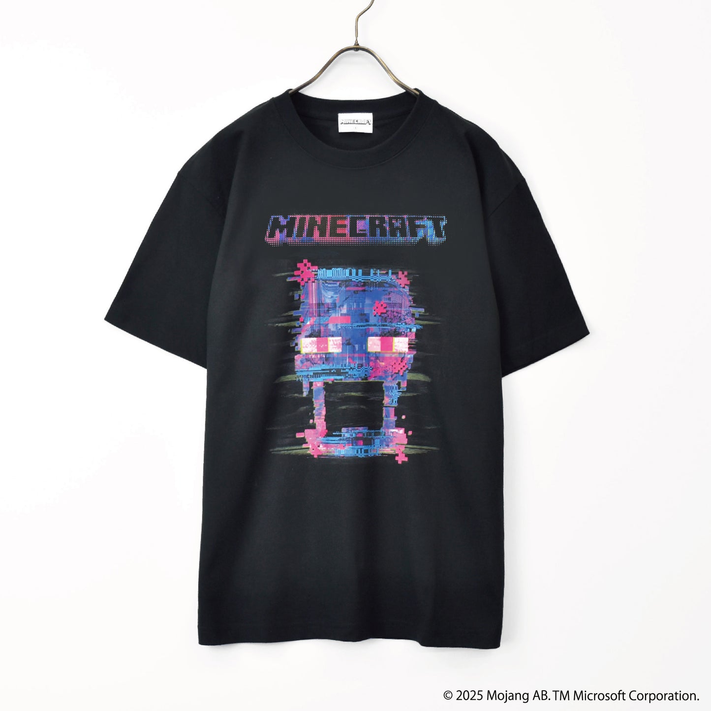 MINECRAFT【マインクラフト】 グリッチデザイン エンダーマン Tシャツ
