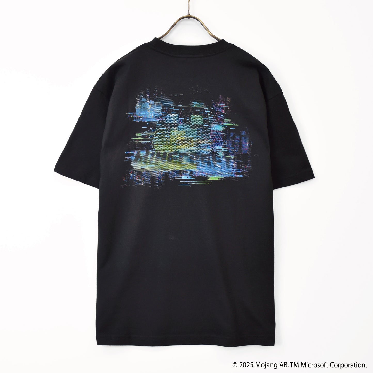 MINECRAFT【マインクラフト】 グリッチデザイン バックプリント クリーパー Tシャツ