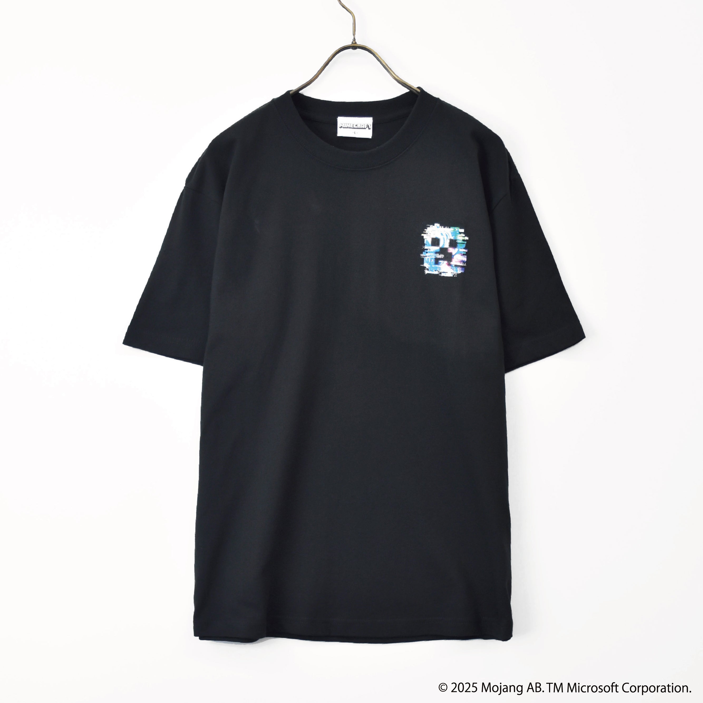 boohoo Minecraft マインクラフト マイクラ プリント Tシャツ MINECRAFT【マインクラフト】 グリッチデザイン バックプリント