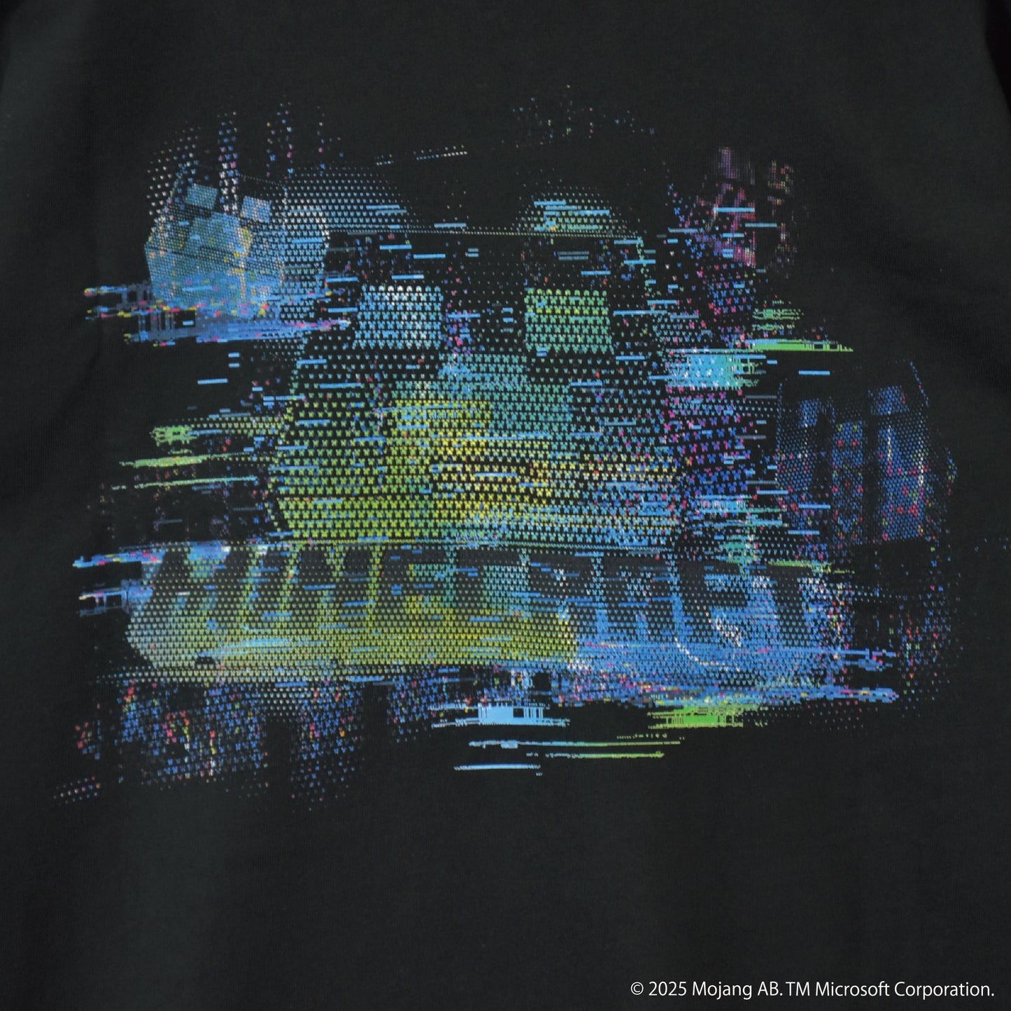 MINECRAFT【マインクラフト】 グリッチデザイン バックプリント クリーパー Tシャツ