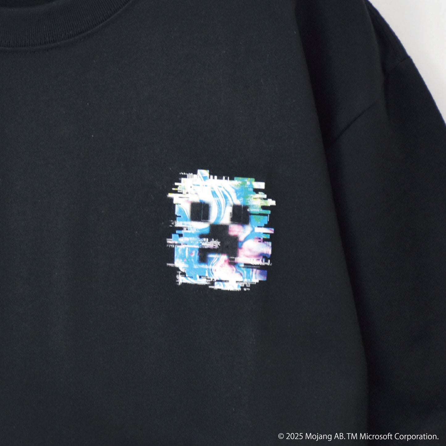 MINECRAFT【マインクラフト】 グリッチデザイン バックプリント クリーパー Tシャツ