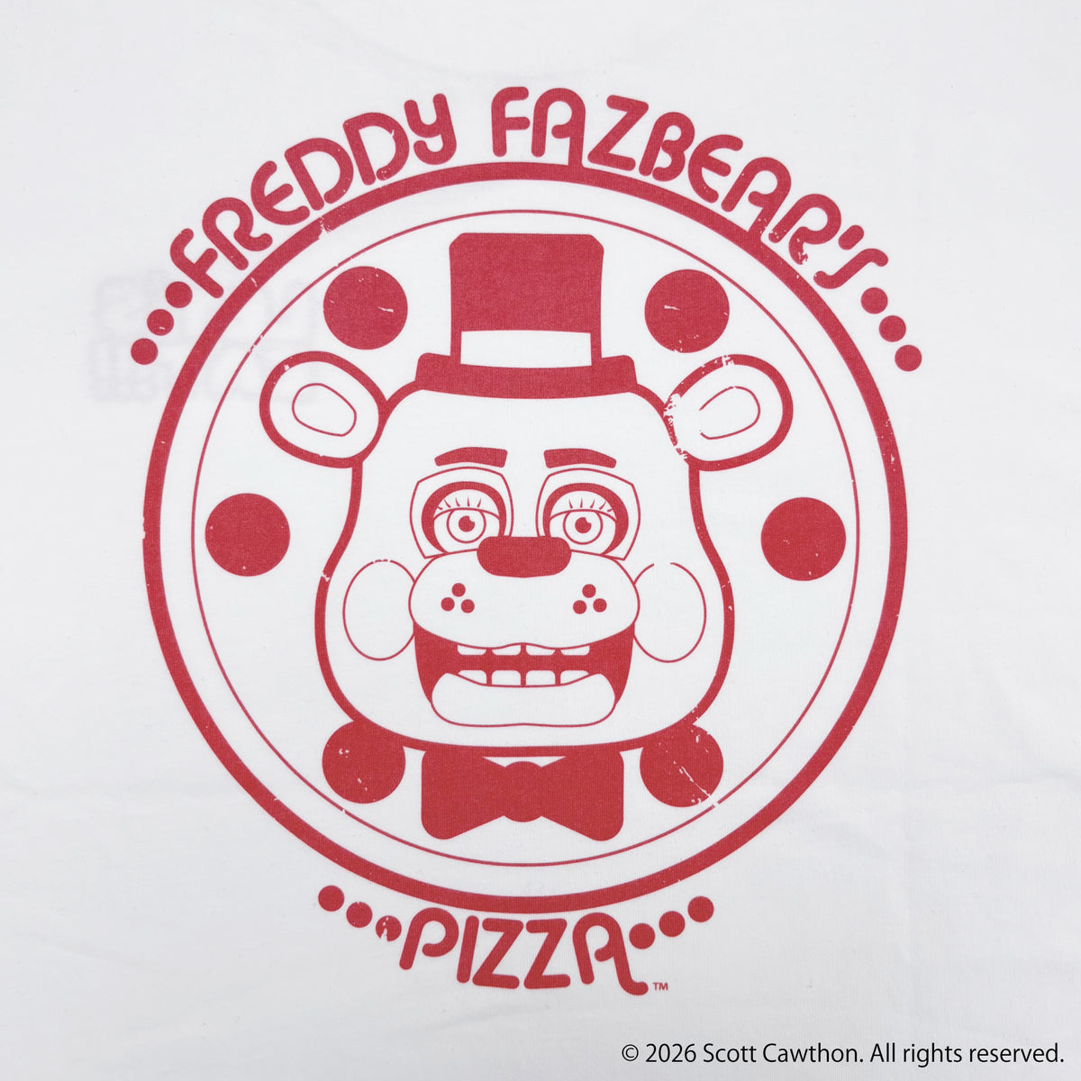 【11月末より順次発送】 Five Nights at Freddy's【ファイブ・ナイツ・アット・フレディーズ】フレディ・ファズベアーズ・ピザ ロングTシャツ