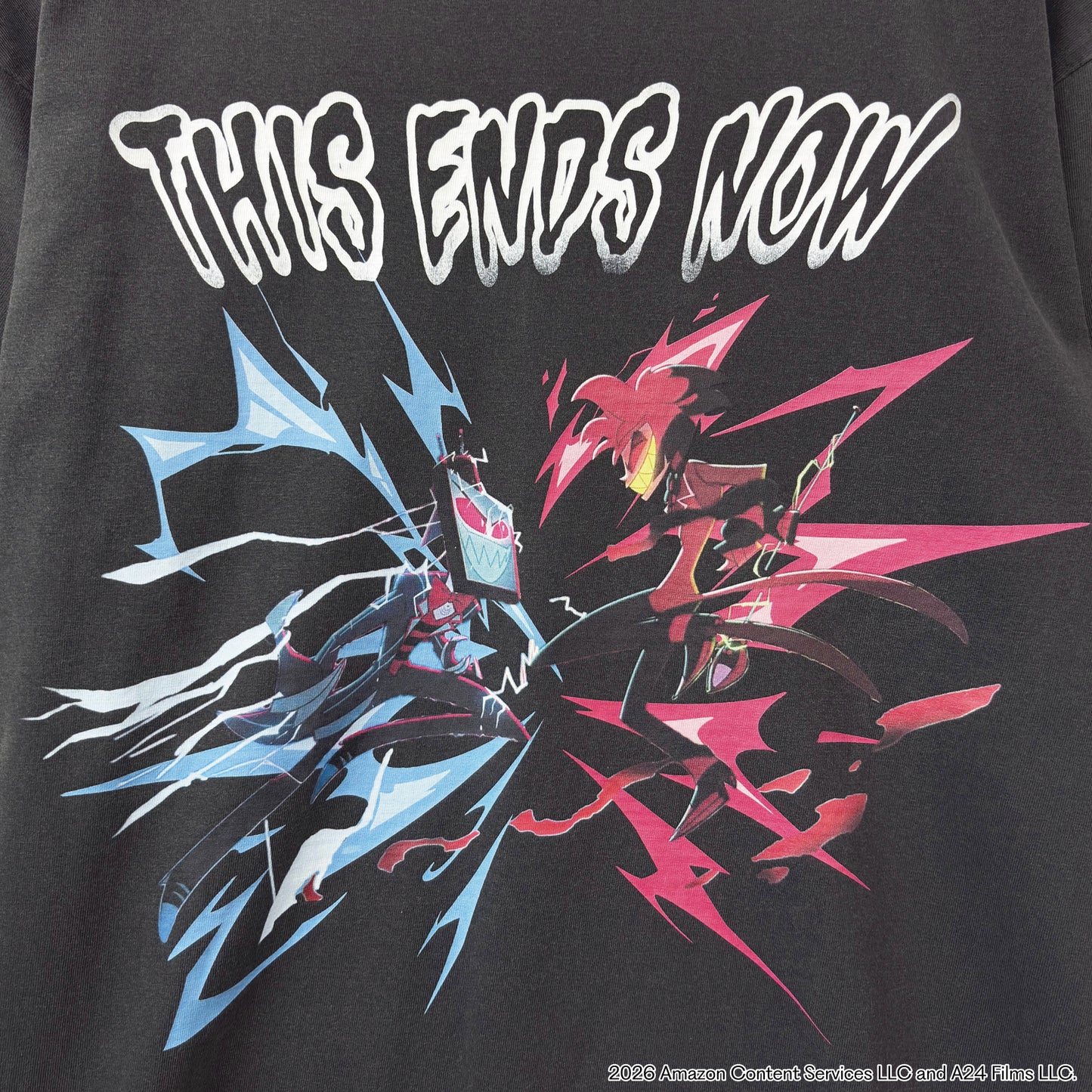 HAZBIN HOTEL 【ハズビンホテル】 THIS ENDS NOW ヴィンテージ調Tシャツ