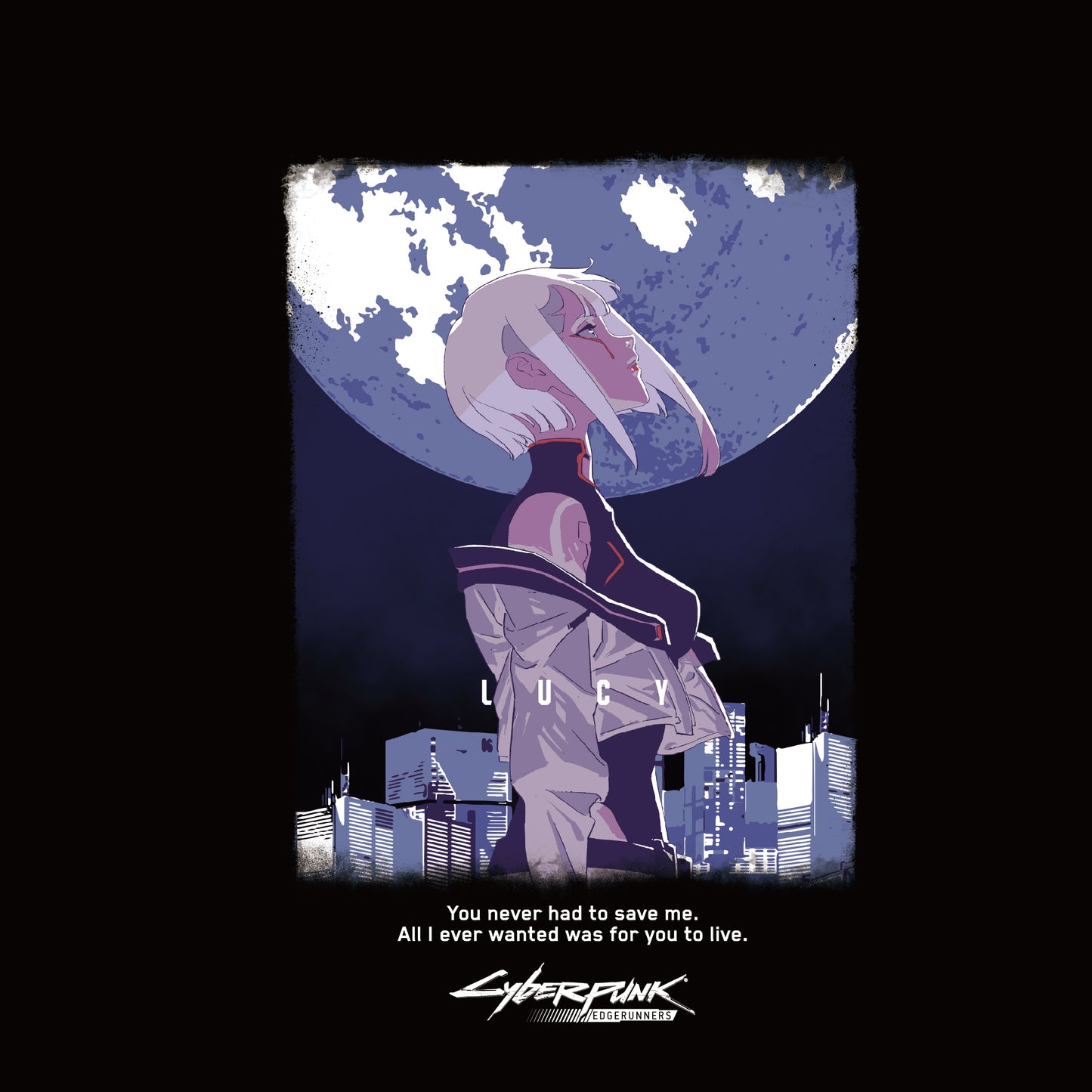 Cyberpunk: Edgerunners 【サイバーパンク: エッジランナーズ】 ルーシー ムーン Tシャツ