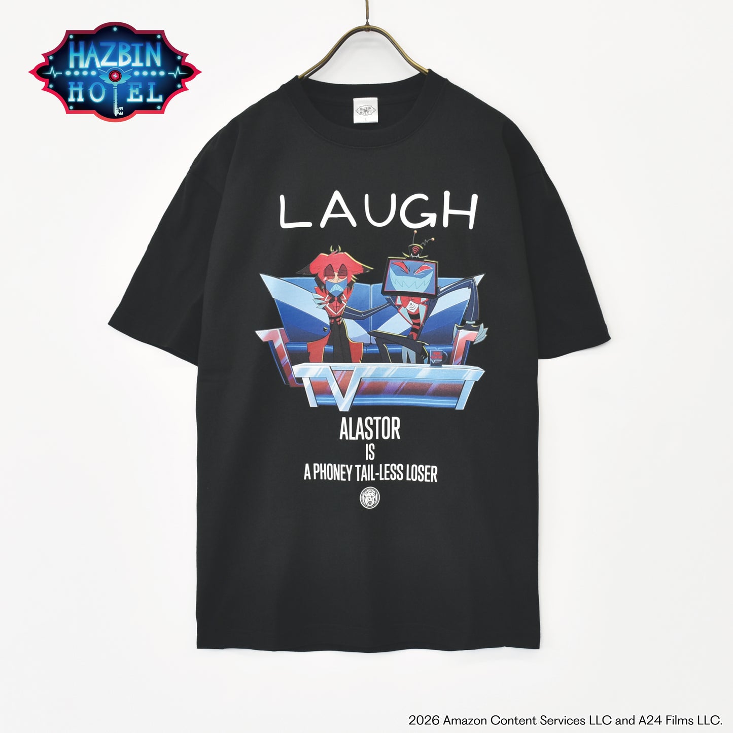 【6/25 以降順次発送】HAZBIN HOTEL 【ハズビンホテル】 "LAUGH" Tシャツ