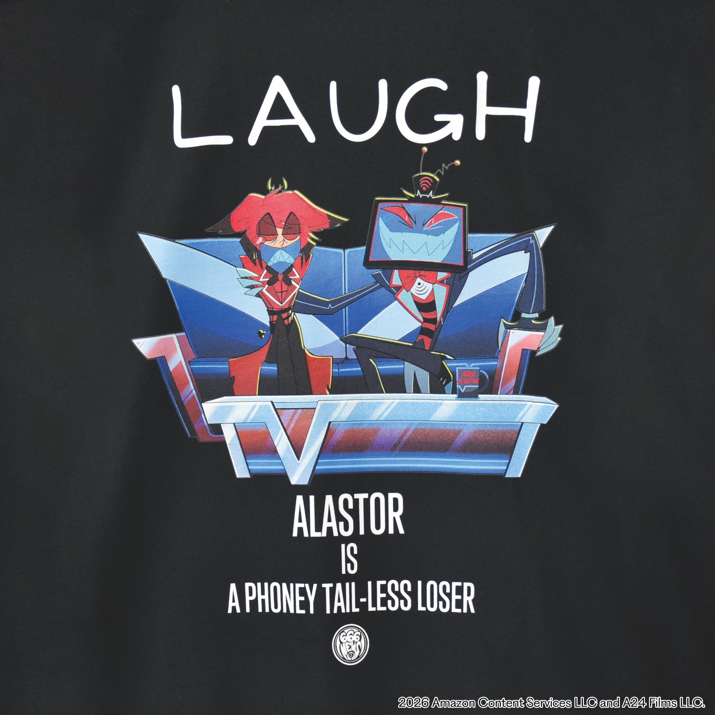 【6/25 以降順次発送】HAZBIN HOTEL 【ハズビンホテル】 "LAUGH" Tシャツ
