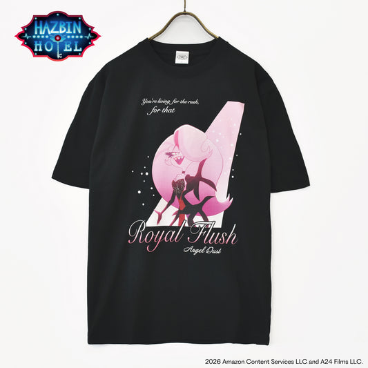 【6/25 以降順次発送】HAZBIN HOTEL 【ハズビンホテル】エンジェル "ROYAL FLUSH" Tシャツ