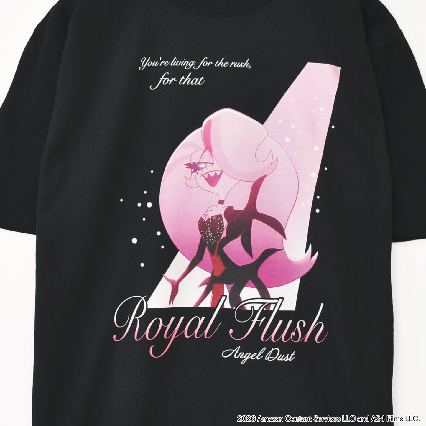 【6/25 以降順次発送】HAZBIN HOTEL 【ハズビンホテル】エンジェル "ROYAL FLUSH" Tシャツ