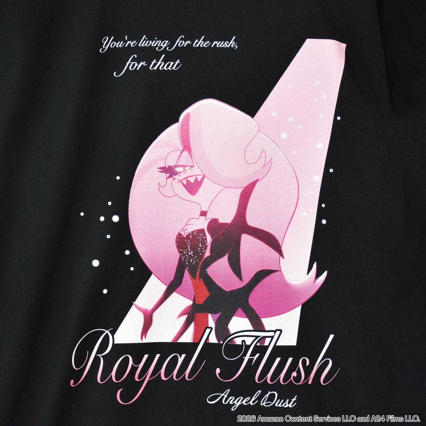 【6/25 以降順次発送】HAZBIN HOTEL 【ハズビンホテル】エンジェル "ROYAL FLUSH" Tシャツ