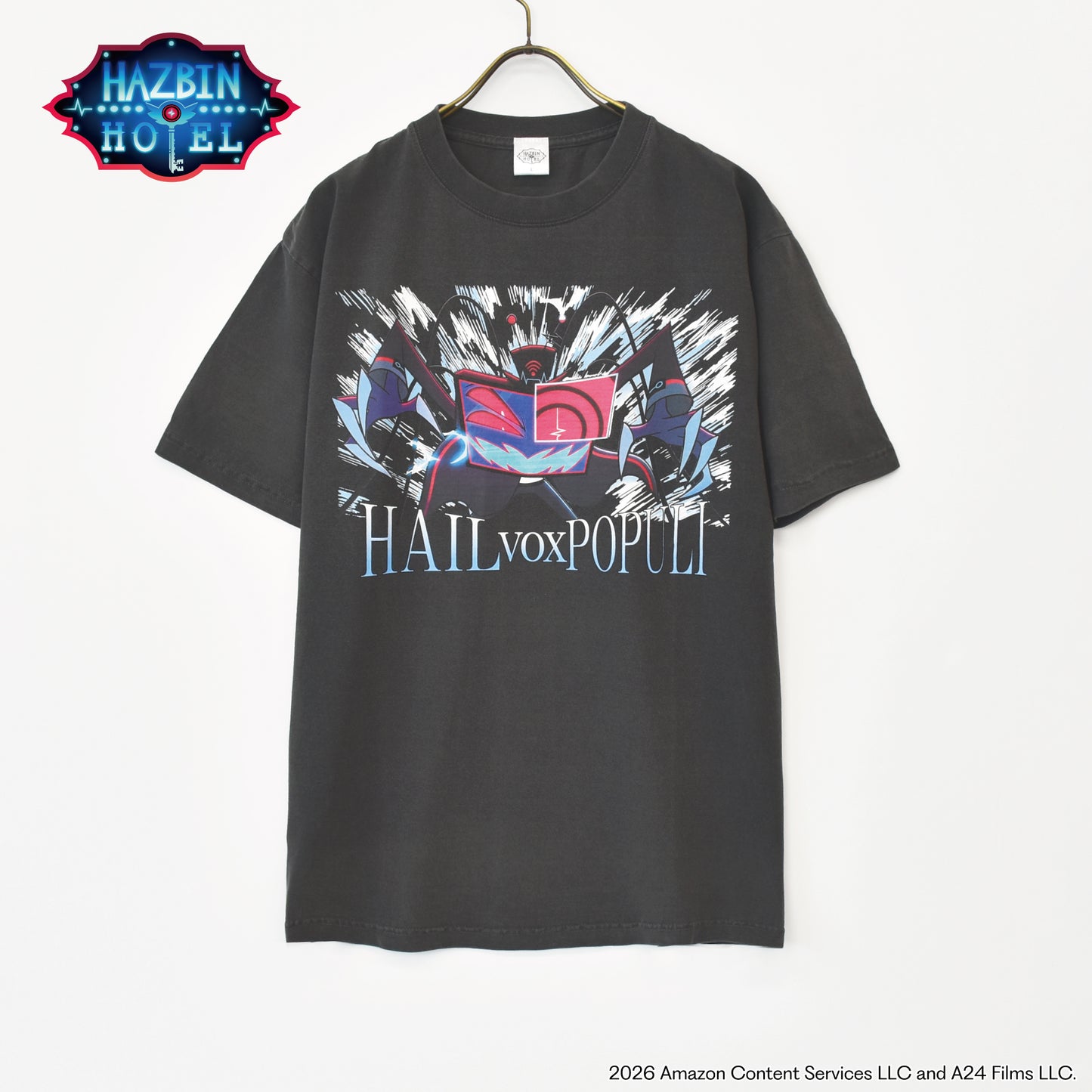 HAZBIN HOTEL "HAIL VOX POPULI" Vintage style T-shirt