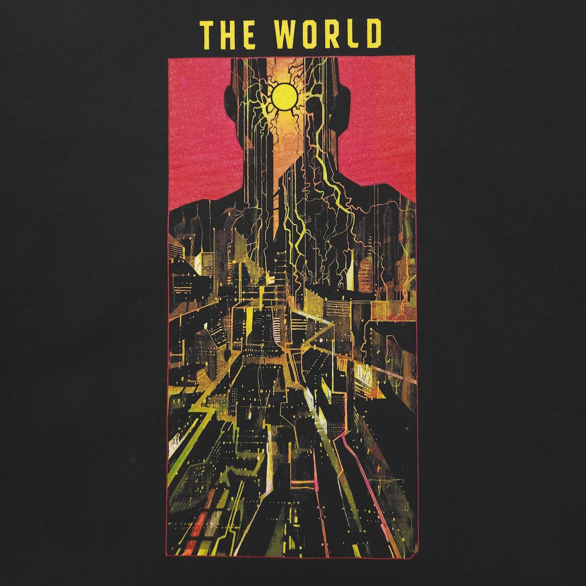 【11月末より順次発送】 Cyberpunk 2077【サイバーパンク2077】 タロットカード "THE WORLD" Tシャツ