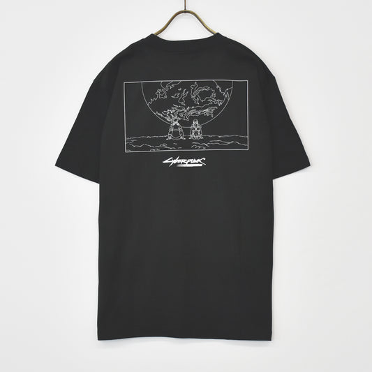 【11月末より順次発送】 Cyberpunk: Edgerunners【サイバーパンク: エッジランナーズ】 シルエット ムーン Tシャツ (ブラック)