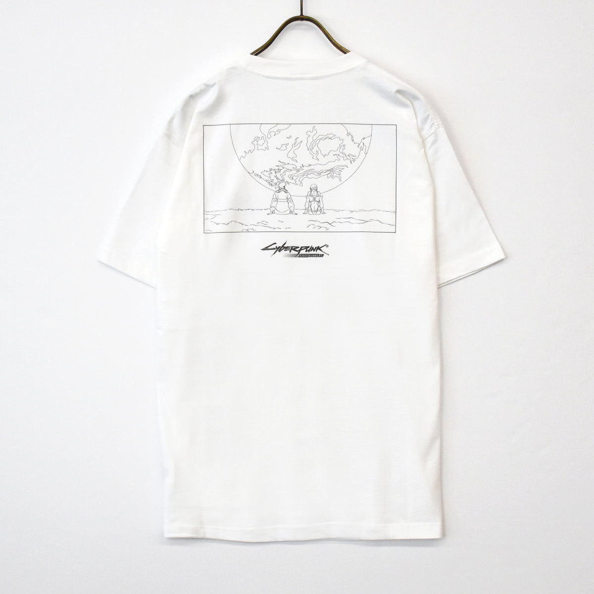 【11月末より順次発送】 Cyberpunk: Edgerunners【サイバーパンク: エッジランナーズ】 シルエット ムーン Tシャツ (ホワイト)