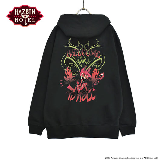 HAZBIN HOTEL 【ハズビンホテル】 アラスター バックプリント プルパーカー