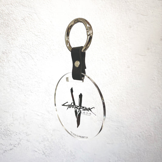 Cyberpunk 2077【サイバーパンク2077】5周年ロゴ カラビナ付アクリルキーホルダー