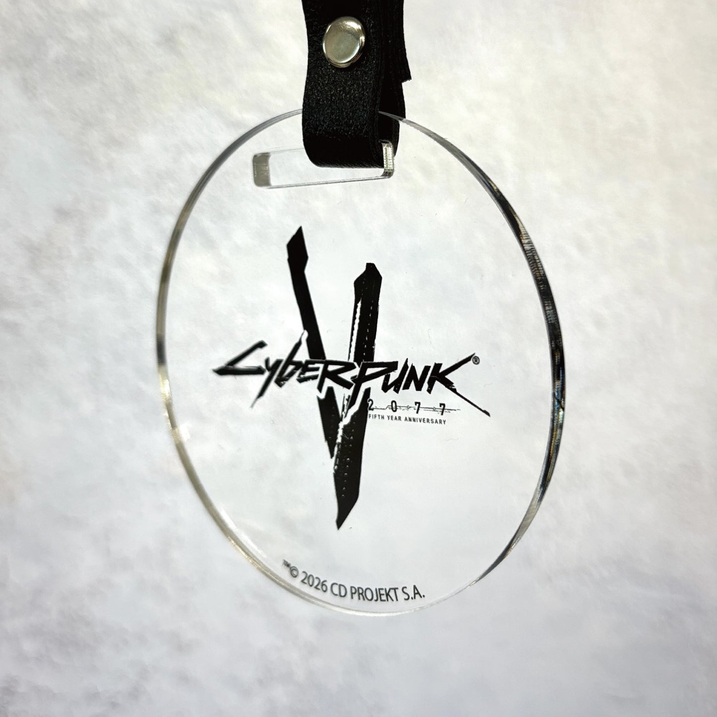 Cyberpunk 2077【サイバーパンク2077】5周年ロゴ カラビナ付アクリルキーホルダー