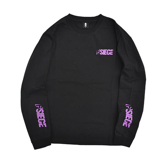 6SIEGE 【シックスシージ】 袖ロゴロングTシャツ ブラック