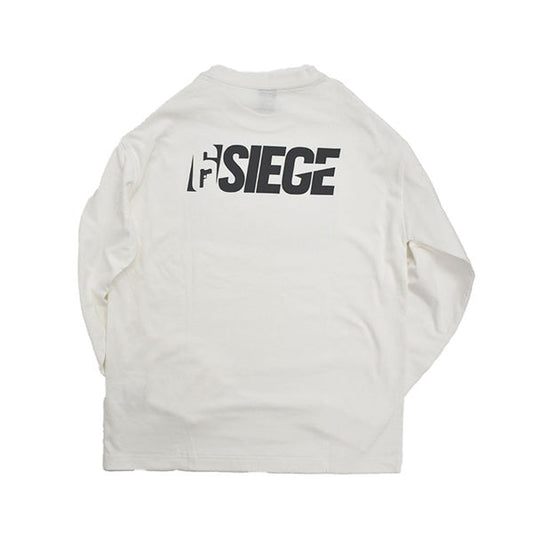 6SIEGE 【シックスシージ】 バックロゴロングTシャツ ホワイト